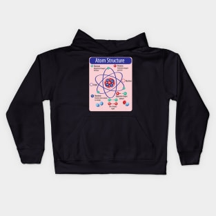 Basic Atom Structure for Science Physics and of Electical engineering Students Kids Hoodie